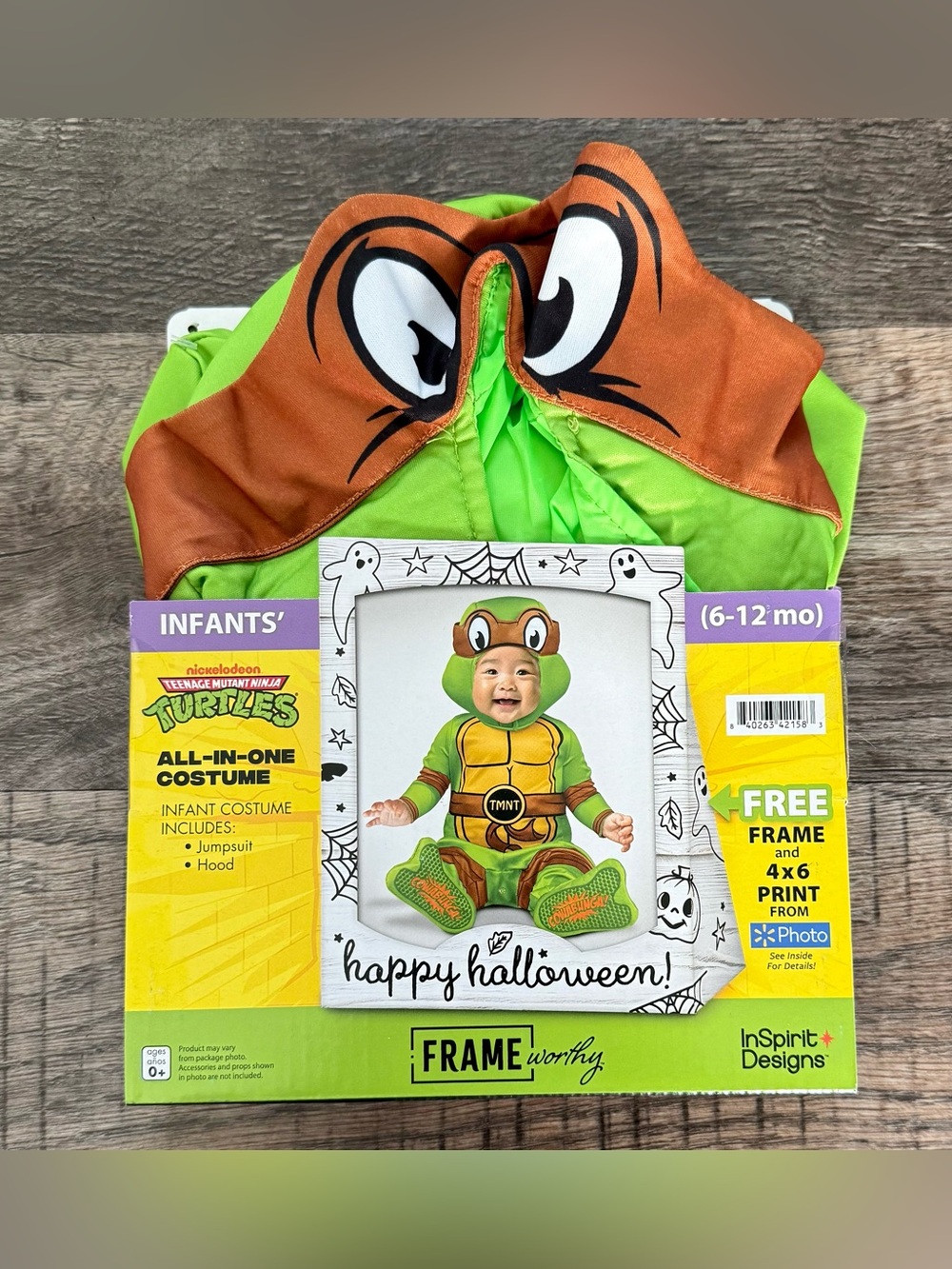 NWT Nickelodeon Teenage Mutant Ninja Turtles Baby Halloween Costume 6-12 Months